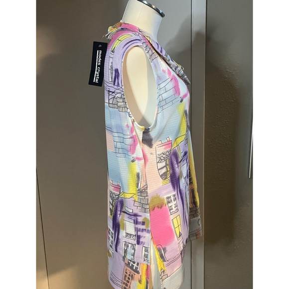 nwt womens dressy cowl neck tee blouse by modes crystal size small through xl - Picture 12 of 14